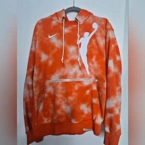 Nike Orange and White Graphic Hoodie